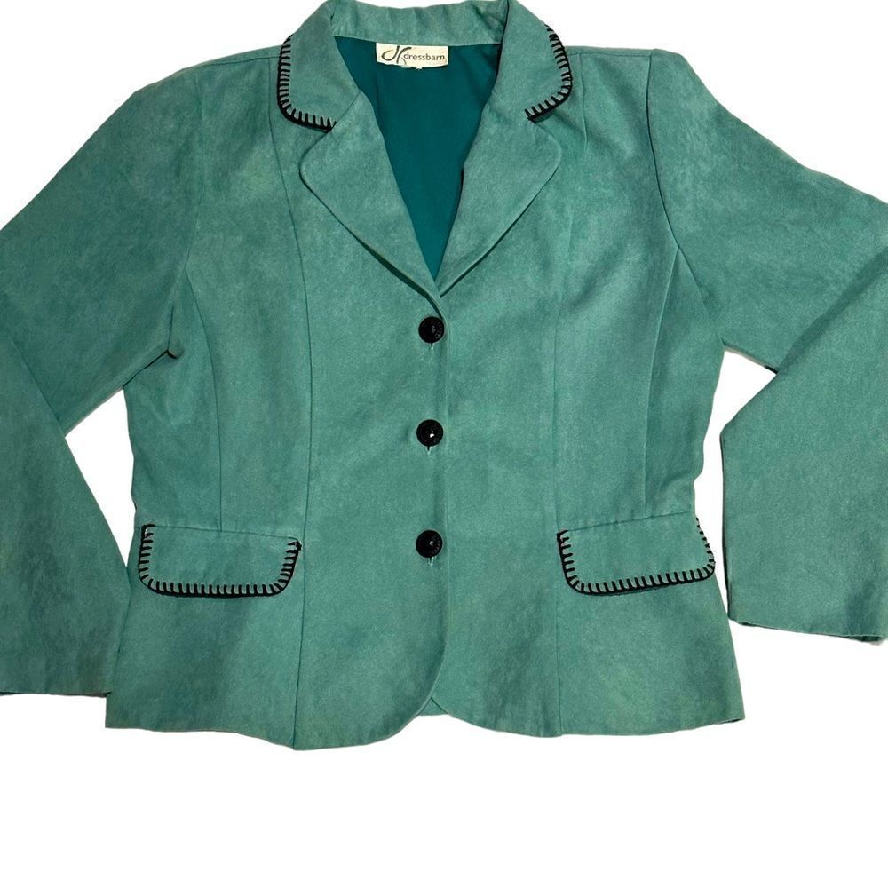 Vintage Dress Barn Aqua Jacket Size 8